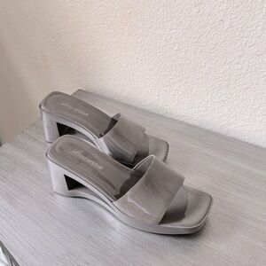 Jeffrey Cambell Shaggy Wedge Slide Sandal Never worn sz 36